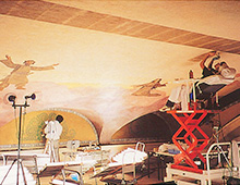 特別室 天井画の修復