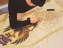 特別室 刺繍画の復元